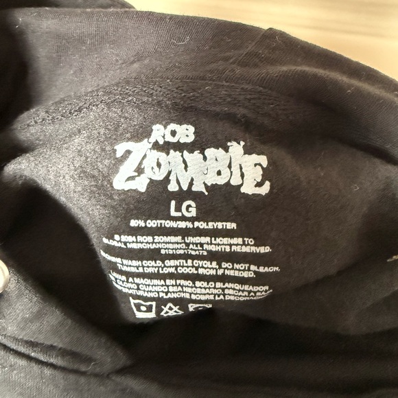 Men's Black Graphic Hoodie with Bold Design - Picture 5 of 7